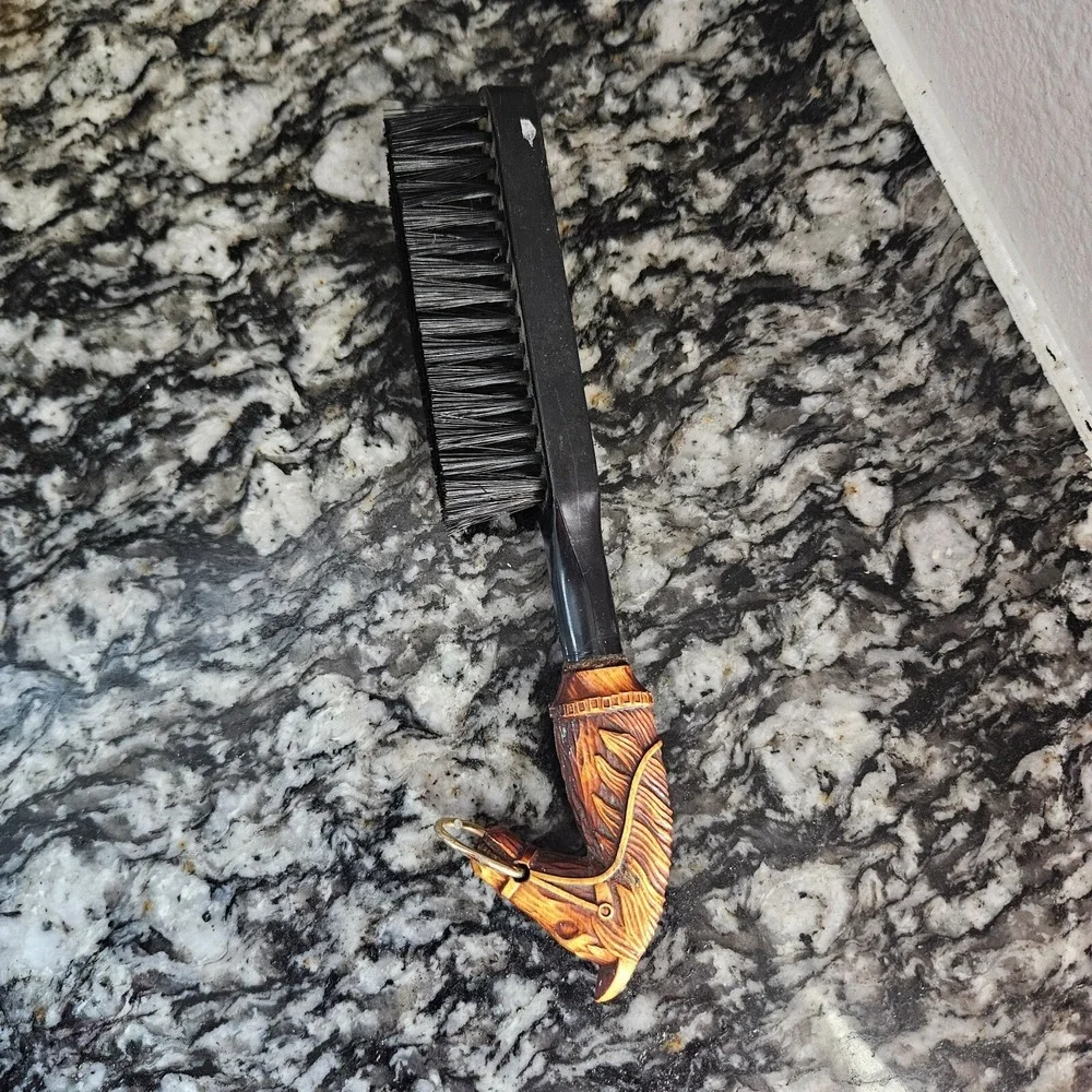 Vintage‎ Equestrian Horse Head Shoe Brush